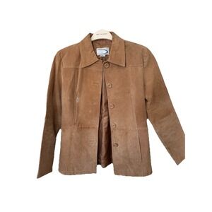 Vintage 100% Suede Leather Y2K 'Rave' Tan Motorcycle Western Jacket
